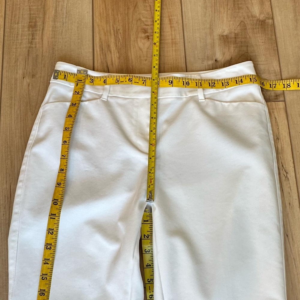White House Black Market Perfect Form Crop Pant White Size 6 - Picture 4 of 8
